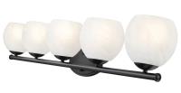 Five Light Vanity by Z-Lite - Colette Collection, Matte Black Finish - 1963-5V-MB