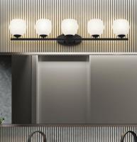 Five Light Vanity by Z-Lite - Colette Collection, Matte Black Finish - 1963-5V-MB