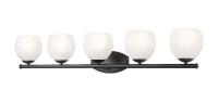 Five Light Vanity by Z-Lite - Colette Collection, Matte Black Finish - 1963-5V-MB