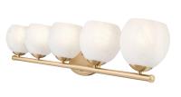 Five Light Vanity by Z-Lite - Colette Collection, Modern Gold Finish - 1963-5V-MGLD