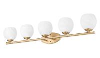 Five Light Vanity by Z-Lite - Colette Collection, Modern Gold Finish - 1963-5V-MGLD