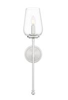 One Light Wall Sconce by Z-Lite - Dominique Collection, Brushed Nickel Finish - 2012-1S-BN