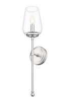 One Light Wall Sconce by Z-Lite - Dominique Collection, Brushed Nickel Finish - 2012-1S-BN