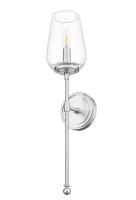 One Light Wall Sconce by Z-Lite - Dominique Collection, Brushed Nickel Finish - 2012-1S-BN