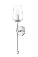 One Light Wall Sconce by Z-Lite - Dominique Collection, Brushed Nickel Finish - 2012-1S-BN