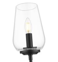 One Light Wall Sconce by Z-Lite - Dominique Collection, Matte Black Finish - 2012-1S-MB