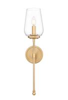 One Light Wall Sconce by Z-Lite - Dominique Collection, Modern Gold Finish - 2012-1S-MGLD