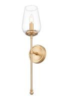 One Light Wall Sconce by Z-Lite - Dominique Collection, Modern Gold Finish - 2012-1S-MGLD