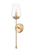 One Light Wall Sconce by Z-Lite - Dominique Collection, Modern Gold Finish - 2012-1S-MGLD