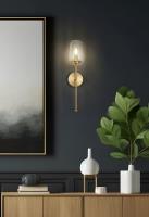 One Light Wall Sconce by Z-Lite - Dominique Collection, Modern Gold Finish - 2012-1S-MGLD