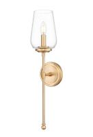 One Light Wall Sconce by Z-Lite - Dominique Collection, Modern Gold Finish - 2012-1S-MGLD