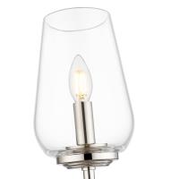 One Light Wall Sconce by Z-Lite - Dominique Collection, Polished Nickel Finish - 2012-1S-PN