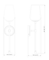 One Light Wall Sconce by Z-Lite - Dominique Collection, Polished Nickel Finish - 2012-1S-PN
