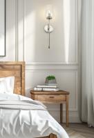 One Light Wall Sconce by Z-Lite - Dominique Collection, Polished Nickel Finish - 2012-1S-PN