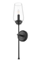 One Light Wall Sconce by Z-Lite - Clara Collection, Matte Black Finish - 2013-1S-MB