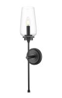 One Light Wall Sconce by Z-Lite - Clara Collection, Matte Black Finish - 2013-1S-MB