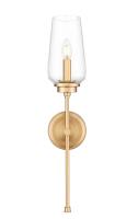 One Light Wall Sconce by Z-Lite - Clara Collection, Modern Gold Finish - 2013-1S-MGLD