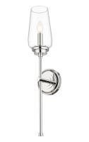 One Light Wall Sconce by Z-Lite - Clara Collection, Polished Nickel Finish - 2013-1S-PN