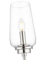 One Light Wall Sconce by Z-Lite - Clara Collection, Polished Nickel Finish - 2013-1S-PN