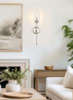 One Light Wall Sconce by Z-Lite - Clara Collection, Polished Nickel Finish - 2013-1S-PN