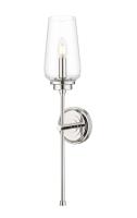 One Light Wall Sconce by Z-Lite - Clara Collection, Polished Nickel Finish - 2013-1S-PN