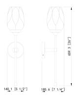One Light Wall Sconce by Z-Lite - Cassian Collection, Brushed Nickel Finish - 2014-1S-BN
