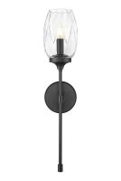 One Light Wall Sconce by Z-Lite - Cassian Collection, Matte Black Finish - 2014-1S-MB