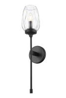 One Light Wall Sconce by Z-Lite - Cassian Collection, Matte Black Finish - 2014-1S-MB