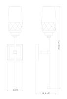 One Light Wall Sconce by Z-Lite - Cosmo Collection, Brushed Nickel Finish - 2015-1S-BN