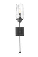 One Light Wall Sconce by Z-Lite - Cosmo Collection, Matte Black Finish - 2015-1S-MB