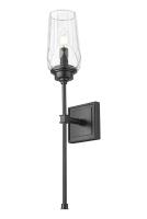 One Light Wall Sconce by Z-Lite - Cosmo Collection, Matte Black Finish - 2015-1S-MB