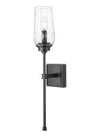 One Light Wall Sconce by Z-Lite - Cosmo Collection, Matte Black Finish - 2015-1S-MB