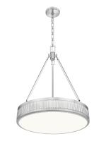 LED Pendant by Z-Lite - Quinn Collection, Satin Nickel Finish - 3046P22-SN-LED