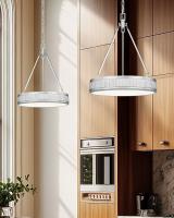 LED Pendant by Z-Lite - Quinn Collection, Satin Nickel Finish - 3046P22-SN-LED