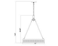 LED Pendant by Z-Lite - Quinn Collection, Satin Nickel Finish - 3046P32-SN-LED