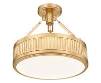 LED Semi Flush Mount by Z-Lite - Quinn Collection, Modern Gold Finish - 3046SF15-MGLD-LED