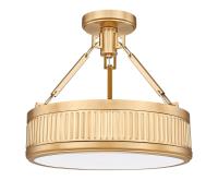 LED Semi Flush Mount by Z-Lite - Quinn Collection, Modern Gold Finish - 3046SF15-MGLD-LED