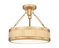 LED Semi Flush Mount by Z-Lite - Quinn Collection, Modern Gold Finish - 3046SF15-MGLD-LED