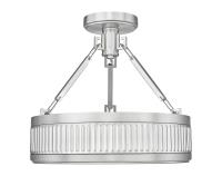 LED Semi Flush Mount by Z-Lite - Quinn Collection, Satin Nickel Finish - 3046SF15-SN-LED