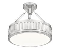 LED Semi Flush Mount by Z-Lite - Quinn Collection, Satin Nickel Finish - 3046SF15-SN-LED