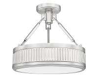LED Semi Flush Mount by Z-Lite - Quinn Collection, Satin Nickel Finish - 3046SF15-SN-LED