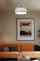 LED Semi Flush Mount by Z-Lite - Quinn Collection, Satin Nickel Finish - 3046SF15-SN-LED