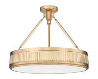 LED Semi Flush Mount by Z-Lite - Quinn Collection, Modern Gold Finish - 3046SF22-MGLD-LED