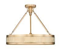 LED Semi Flush Mount by Z-Lite - Quinn Collection, Modern Gold Finish - 3046SF22-MGLD-LED