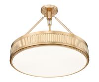 LED Semi Flush Mount by Z-Lite - Quinn Collection, Modern Gold Finish - 3046SF22-MGLD-LED