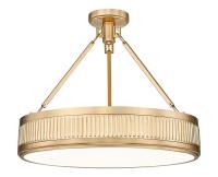 LED Semi Flush Mount by Z-Lite - Quinn Collection, Modern Gold Finish - 3046SF22-MGLD-LED