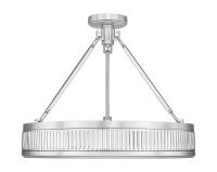 LED Semi Flush Mount by Z-Lite - Quinn Collection, Satin Nickel Finish - 3046SF22-SN-LED