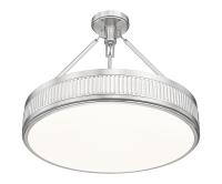 LED Semi Flush Mount by Z-Lite - Quinn Collection, Satin Nickel Finish - 3046SF22-SN-LED