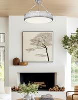 LED Semi Flush Mount by Z-Lite - Quinn Collection, Satin Nickel Finish - 3046SF22-SN-LED