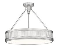 LED Semi Flush Mount by Z-Lite - Quinn Collection, Satin Nickel Finish - 3046SF22-SN-LED